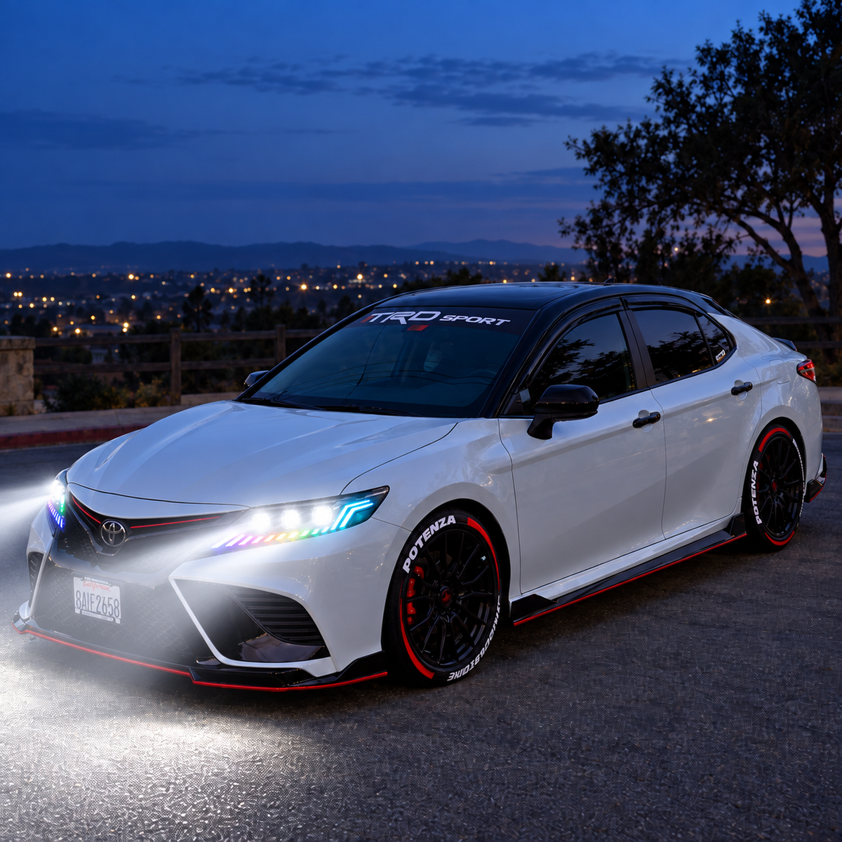 2018-2024 Toyota Camry LED Triple Projector Headlights — own the night — H-CAM18-CRGB