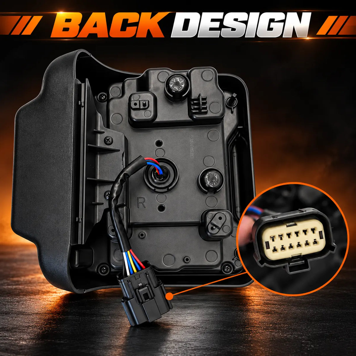 2018-2026 Jeep Wrangler JL & JLU Sequential LED Tail Lights Assembly — Pair — Back Design — T-WRA18-SW