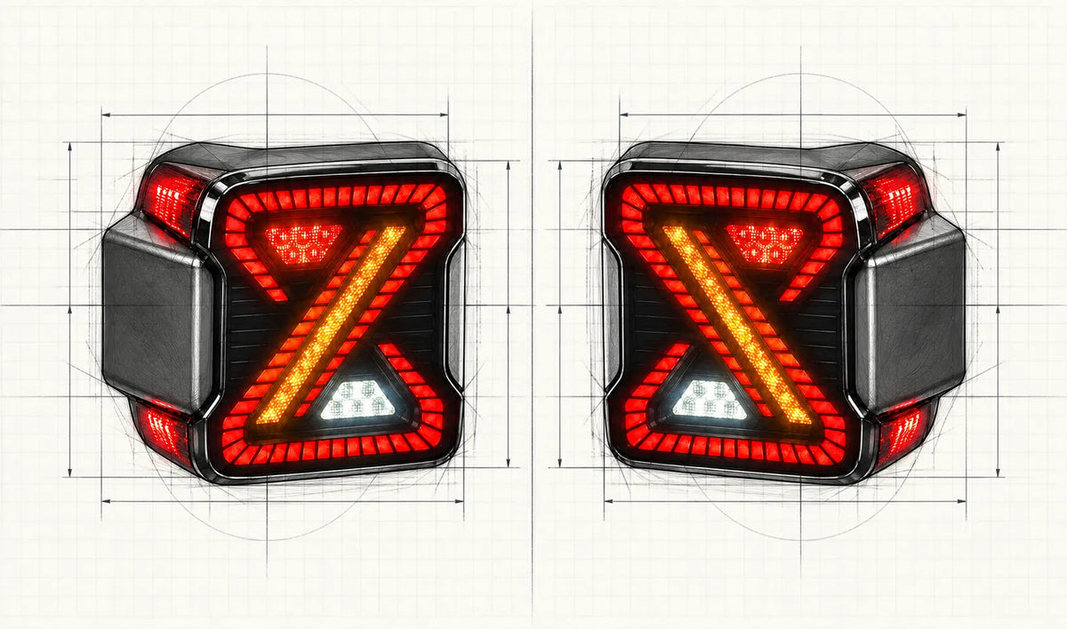2018-2026 Jeep Wrangler JL & JLU Sequential LED Tail Lights Assembly — Pair