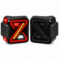 2018-2026 Jeep Wrangler JL & JLU Sequential LED Tail Lights Assembly — Pair — Main Product Image — T-WRA18-SW