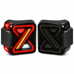 2018-2026 Jeep Wrangler JL & JLU Sequential LED Tail Lights Assembly — Pair — Main Product Image — T-WRA18-SW