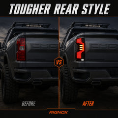 2019-2023 Chevrolet Silverado 1500 Sequential LED Tail Lights — smoke red halo sequential supplement14 - T-SILV19-SR