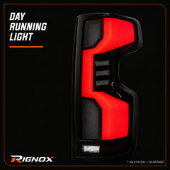 2019-2023 Chevrolet Silverado 1500 Sequential LED Tail Lights — smoked function11 - T-SILV19-CW