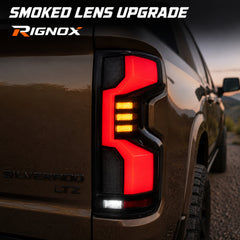2019-2023 Chevrolet Silverado 1500 Sequential LED Tail Lights — smoked scene09 - T-SILV19-CW