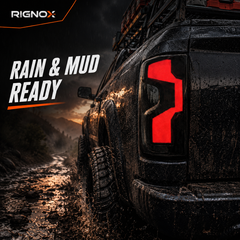 2019-2023 Chevrolet Silverado 1500 Sequential LED Tail Lights — smoked rain mud offroad - T-SILV19-CW
