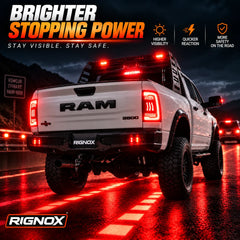 2019-2024 Ram 2500 3500 (5th Gen) Sequential LED Tail Lights Assembly — Pair — brake response — T-RAMHD19-CR