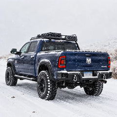 2019-2024 Ram 2500 3500 (5th Gen) Sequential LED Tail Lights Assembly — Pair — snow driving scene — T-RAMHD19-CR