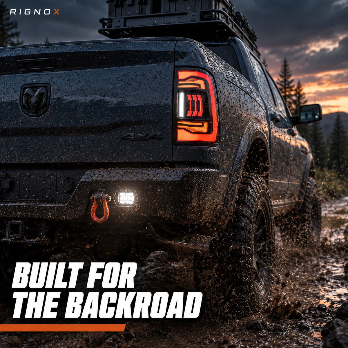 2019-2024 Ram 2500 3500 Sequential LED Tail Lights Assembly — built for the backroad — T-RAMHD19