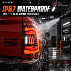 2019-2024 Ram 2500 3500 Sequential LED Tail Lights Assembly — IP67 waterproof demonstration — T-RAMHD19