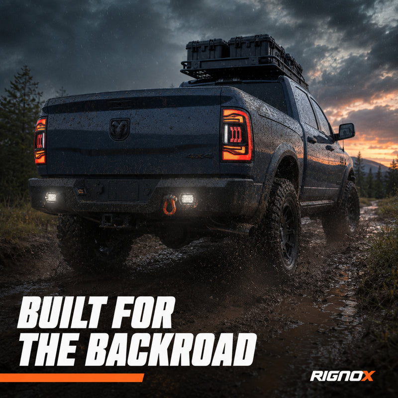 2019-2024 Ram 2500 3500 Sequential LED Tail Lights — clear white weather ready supplement16