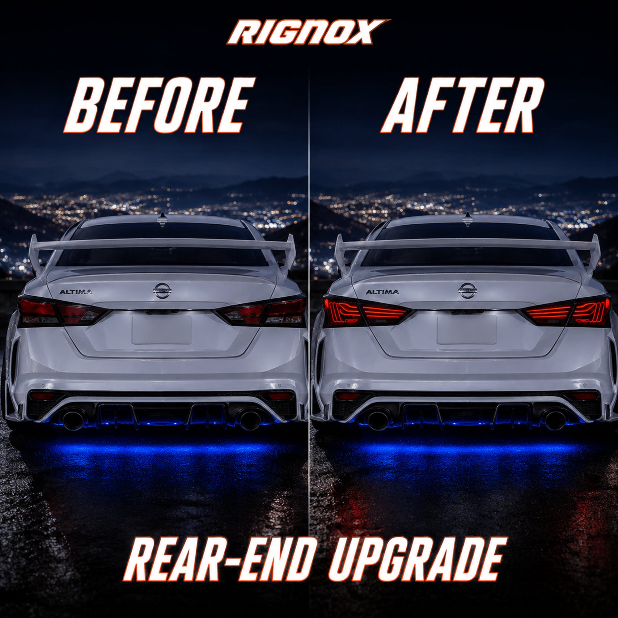 2019-2024 Nissan Altima LED Tail Lights | RGB Halo or Smoke Red Halo, Sequential