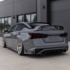 2019-2024 Nissan Altima Sequential LED Tail Lights — smoke red halo sequential day unlit exterior - T-ALT19-SR