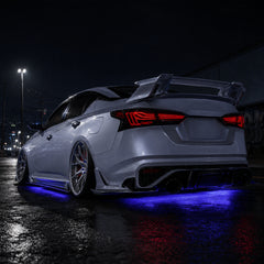 2019-2024 Nissan Altima Sequential LED Tail Lights — smoke red halo sequential low angle rear - T-ALT19-SR