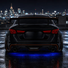 2019-2024 Nissan Altima Sequential LED Tail Lights — smoke red halo sequential rear view night - T-ALT19-SR
