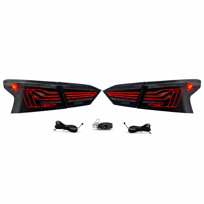 2019-2024 Nissan Altima Sequential LED Tail Lights — smoke red halo sequential white background main - T-ALT19-SR