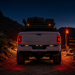 2019-2024 Ram 2500 3500 Sequential LED Tail Lights — smoked night rear view03