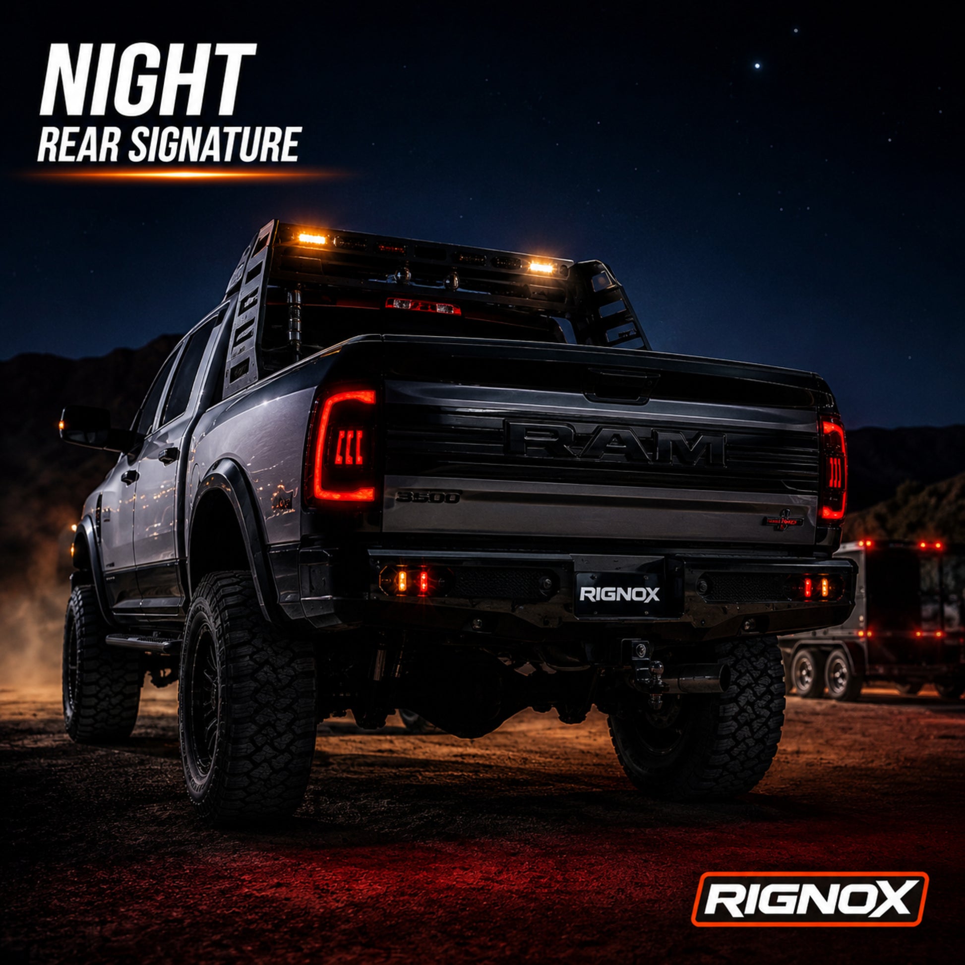2019-2024 Ram 2500 3500 Sequential LED Tail Lights — smoked night signature15