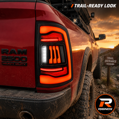 2019-2024 Ram 2500 3500 Sequential LED Tail Lights — smoked LED scene
