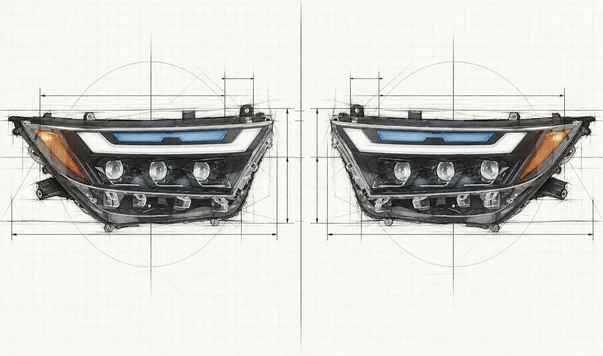 2019-2025 Toyota RAV4 (XA50) LED Triple Projector Headlights Assembly — Pair