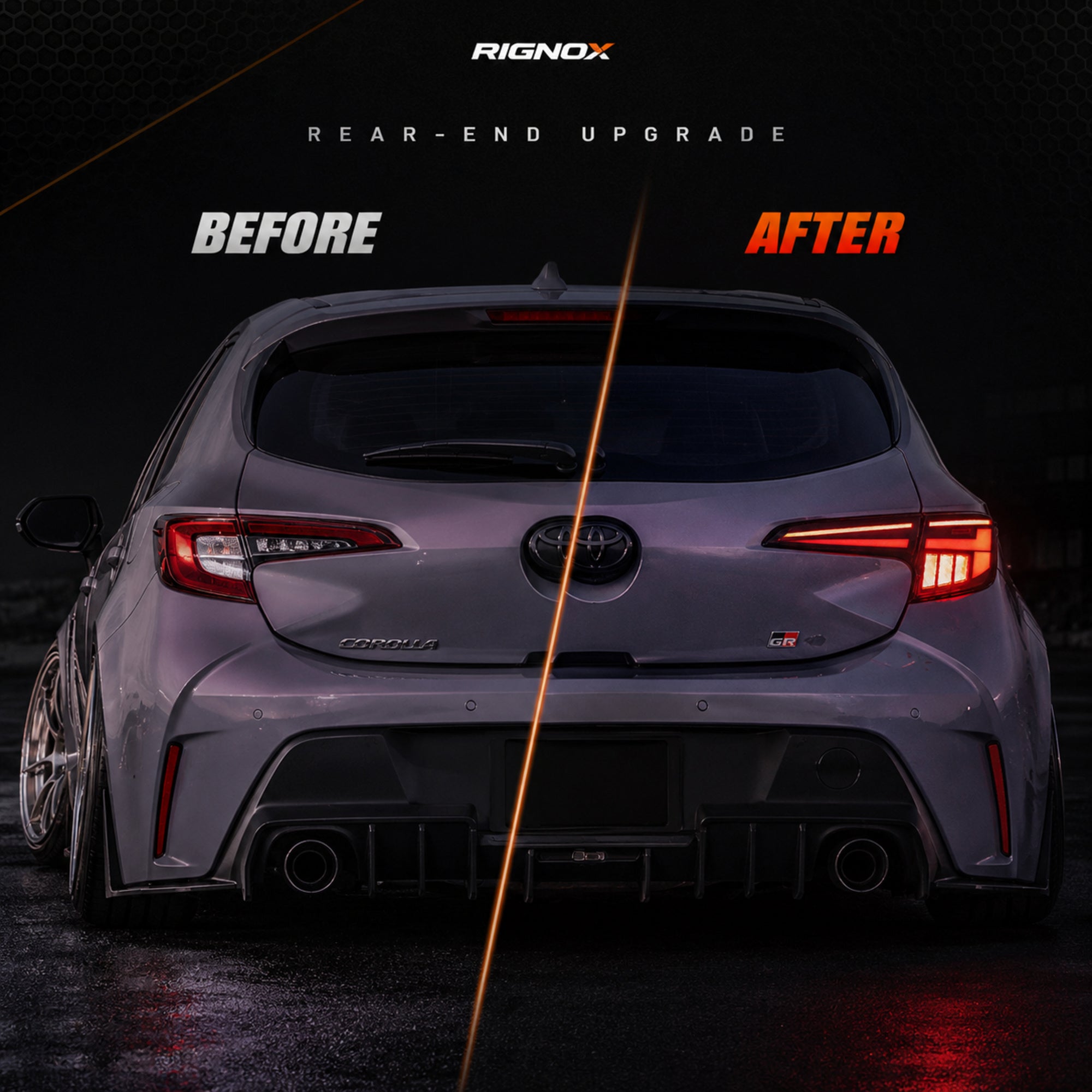 2019-2025 Toyota Corolla Hatchback & GR Corolla LED Tail Lights | Smoke Red, Sequential