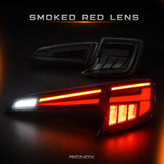 2019-2025 Toyota Corolla Hatchback & GR Corolla Sequential LED Tail Lights — smoked red product housing detail — T-COR19