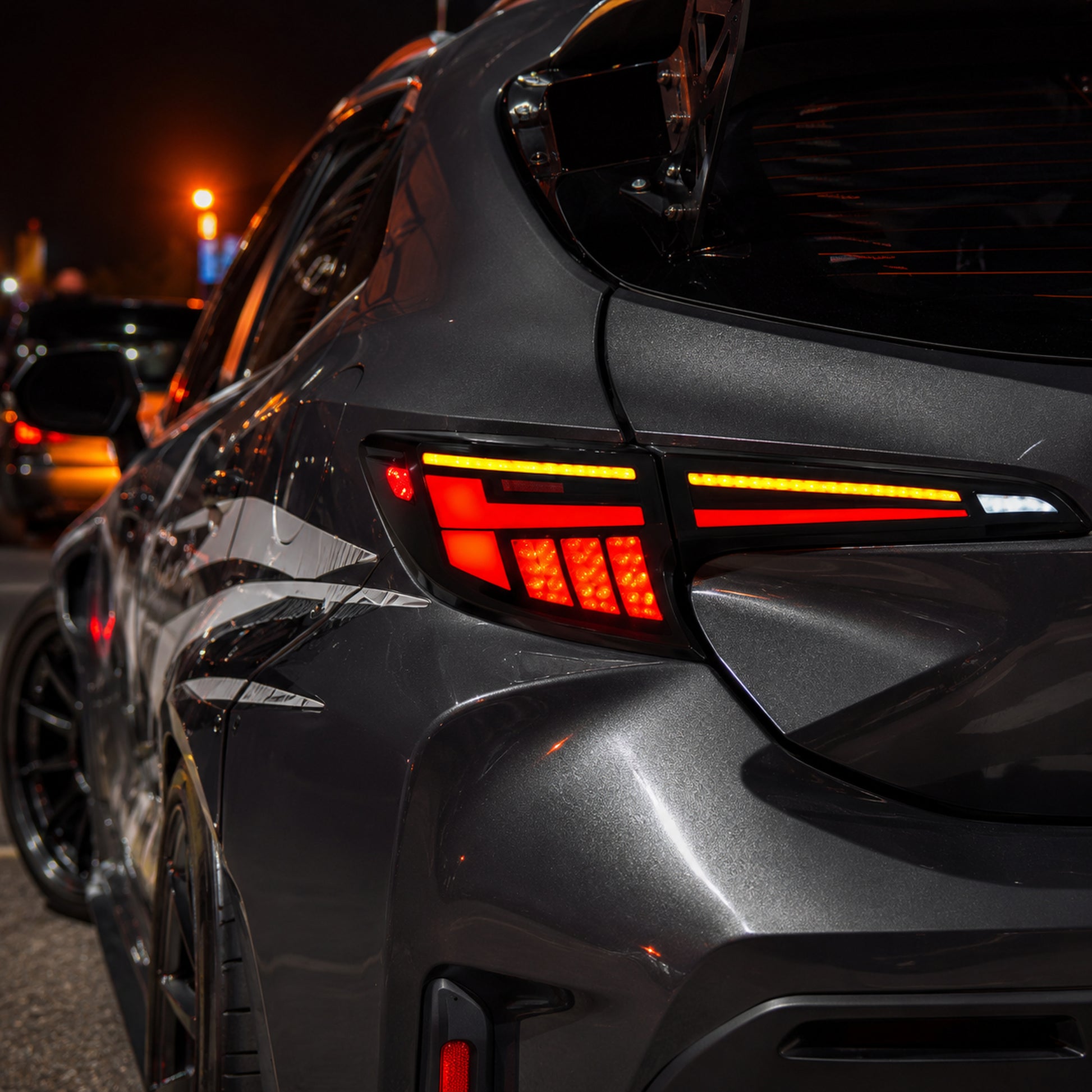 2019-2025 Toyota Corolla Hatchback & GR Corolla Sequential LED Tail Lights — sequential LED car meet04 — T-COR19
