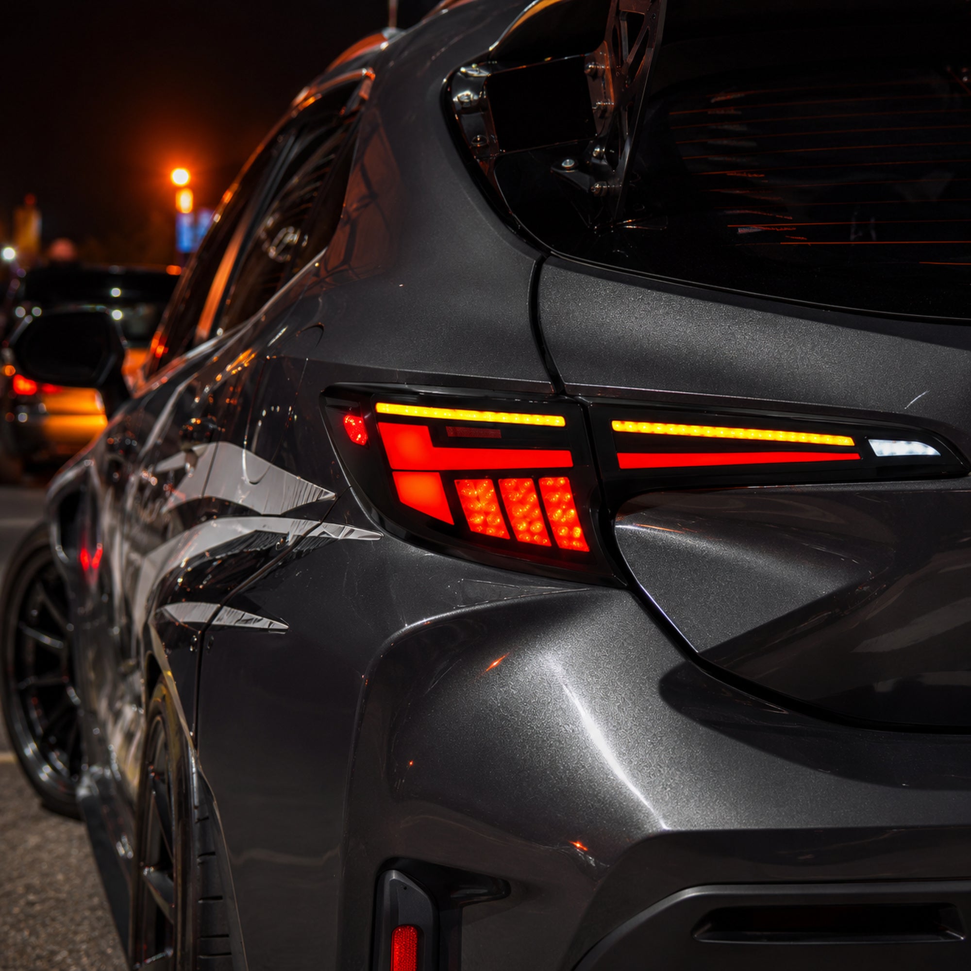 2019-2025 Toyota Corolla Hatchback & GR Corolla Sequential LED Tail Lights — sequential LED car meet04 — T-COR19