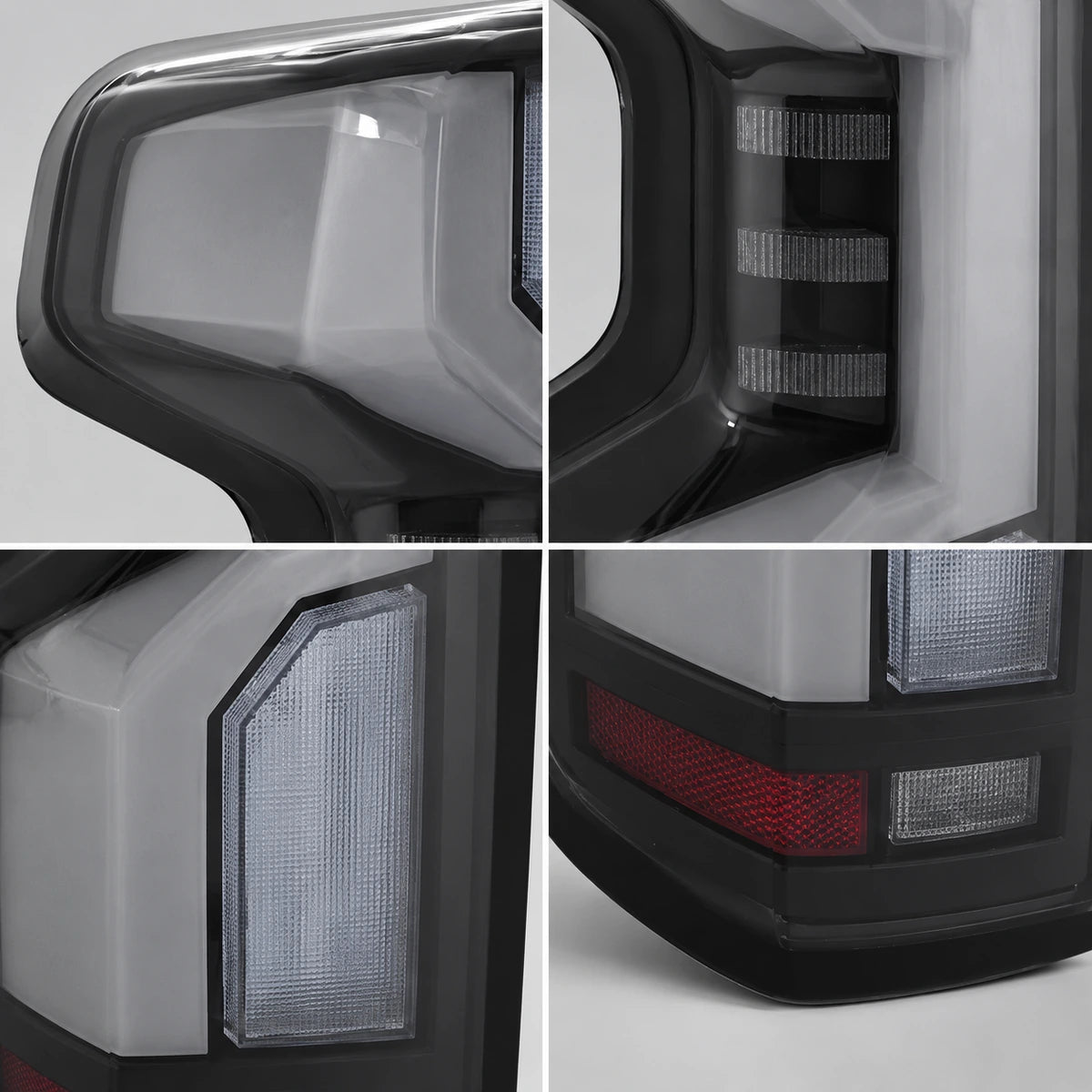 2019-2026 Chevrolet Silverado 1500 / 2020-2023 2500HD/3500HD Sequential LED Tail Lights — clear white details — T-SILV19-CW