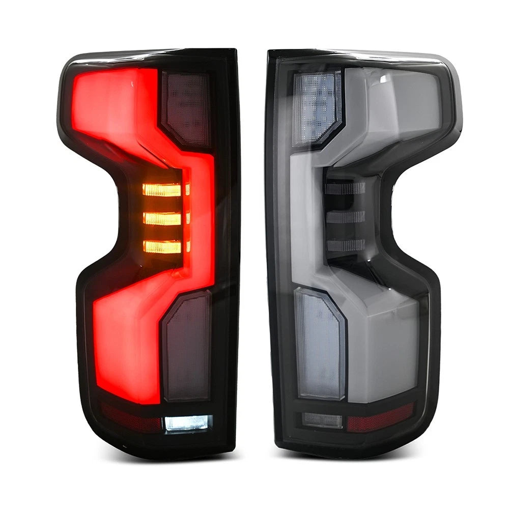 2019-2026 Chevrolet Silverado 1500 / 2020-2023 2500HD/3500HD Sequential LED Tail Lights — main product view — T-SILV19-CW