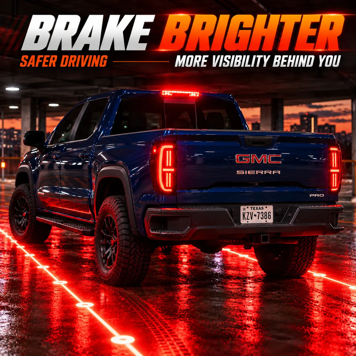 2019-2026 GMC Sierra 1500 & 2020-2023 Sierra 2500HD/3500HD (T1) LED Tail Lights Assembly — Pair — Brake Response — T-SRA19-SR