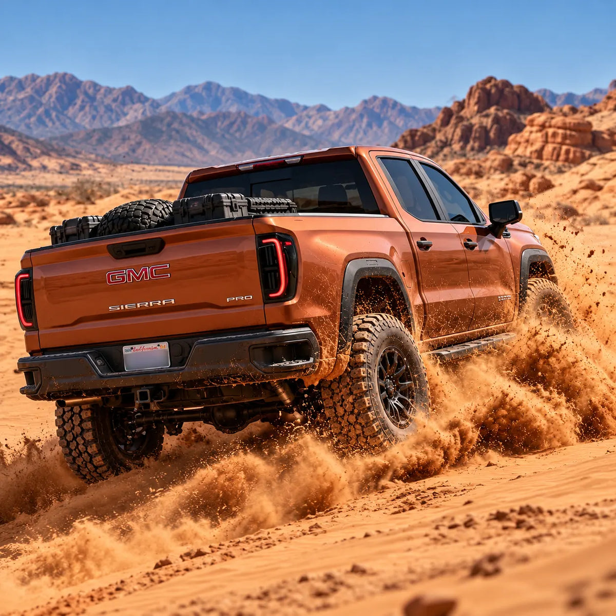 2019-2026 GMC Sierra 1500 & 2020-2023 Sierra 2500HD/3500HD (T1) LED Tail Lights Assembly — Pair — Desert Off-Road — T-SRA19-SR