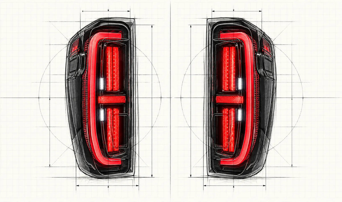 2019-2026 GMC Sierra 1500 & 2020-2023 Sierra 2500HD/3500HD (T1) LED Tail Lights Assembly — Pair