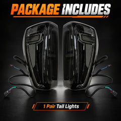 2019-2026 GMC Sierra 1500 & 2020-2023 Sierra 2500HD/3500HD (T1) LED Tail Lights Assembly — Pair — package includes — T-SRA19-SR