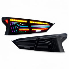 2019-2026 Nissan Altima Sequential Laser LED Tail Lights Assembly — 4-Piece Set — RGB illuminated and unlit tail lights pair — T-ALT19-SRGB