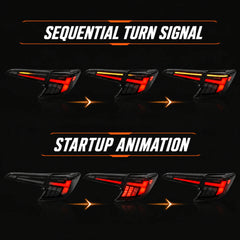 2019-2026 Toyota Corolla Hatchback and GR Corolla Sequential LED Tail Lights — sequential turn start-up animation— T-COR19-SW