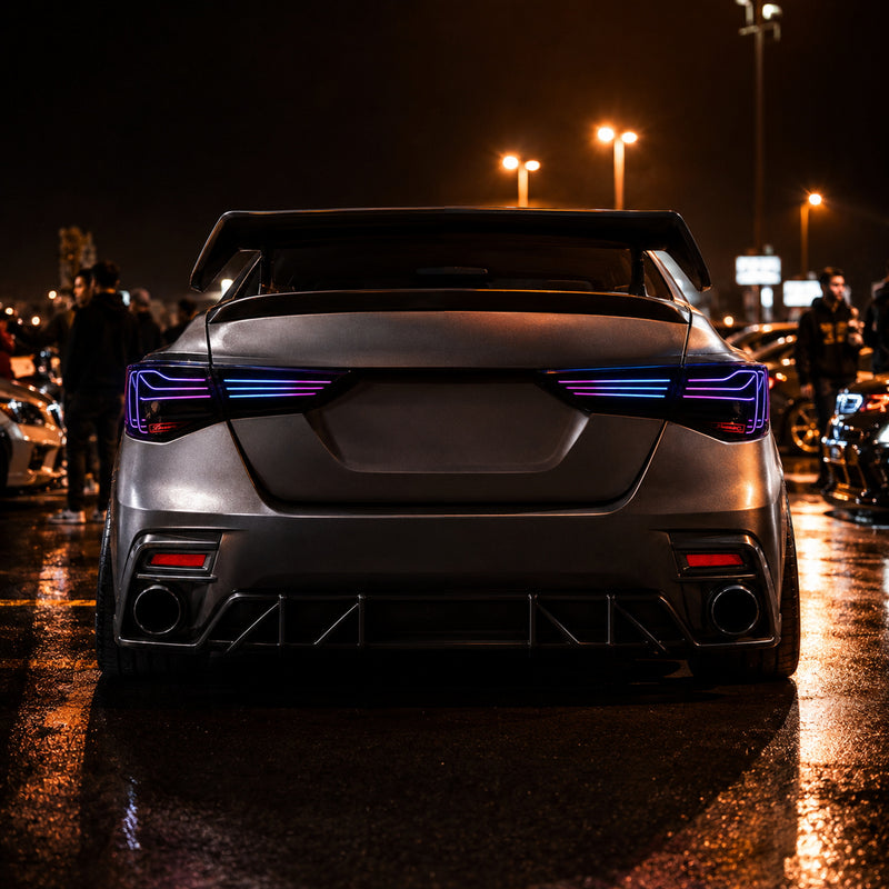 2020-2025 Nissan Sentra Sequential LED Tail Lights — rgblaser line sequential car meet03 - T-SEN20-SRGB