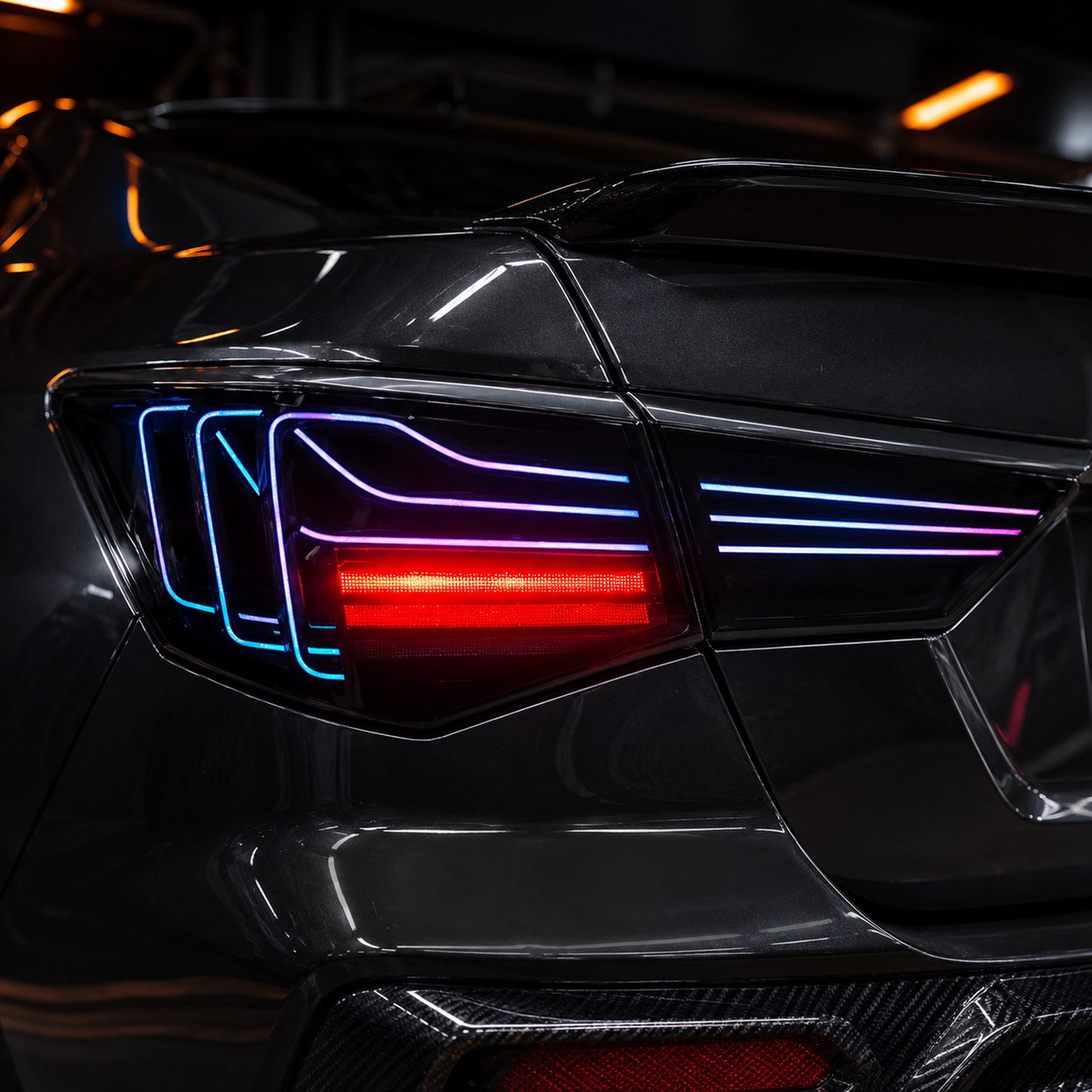 2020-2025 Nissan Sentra Sequential LED Tail Lights — rgblaser line sequential close up05 - T-SEN20-SRGB