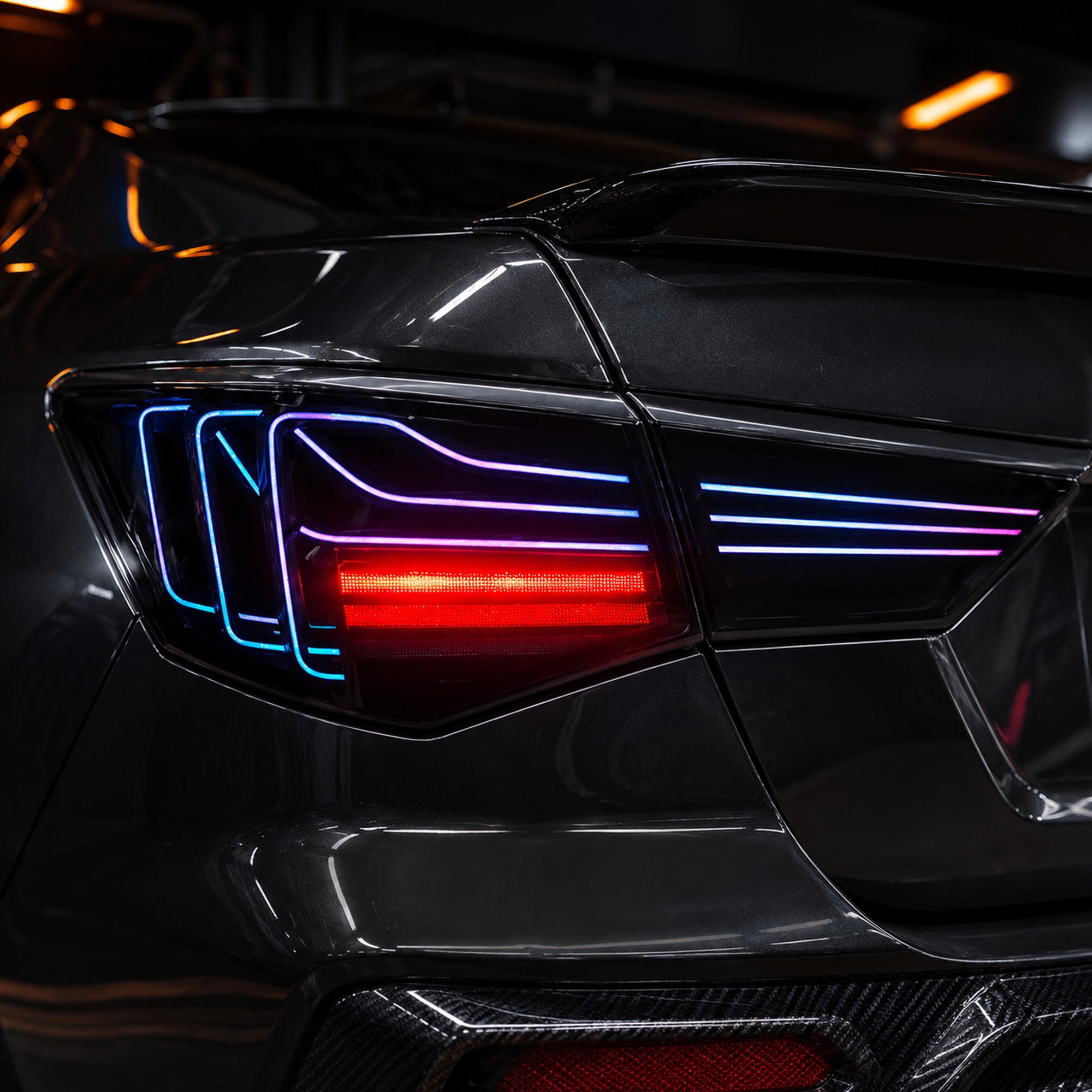 2020-2025 Nissan Sentra Sequential LED Tail Lights — rgblaser line sequential close up05 - T-SEN20-SRGB