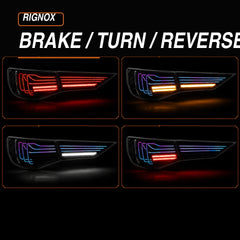 2020-2025 Nissan Sentra Sequential Laser LED Tail Lights — brake turn resverse functions — T-SEN20-SRGB