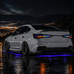 2020-2025 Nissan Sentra Sequential LED Tail Lights — rgblaser line sequential installed night02 - T-SEN20-SRGB