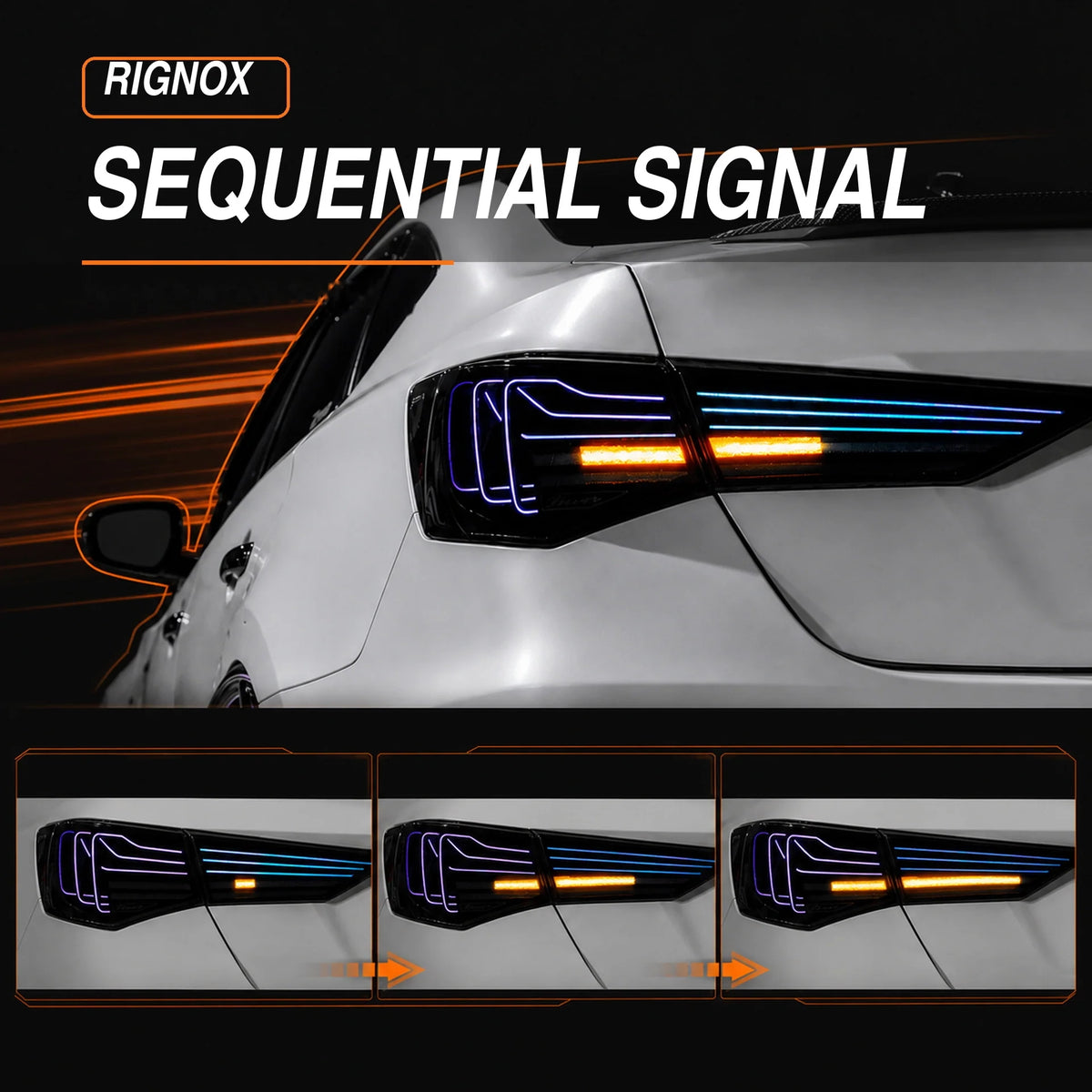 2020-2025 Nissan Sentra Sequential Laser LED Tail Lights — sequential turn signal — T-SEN20-SRGB
