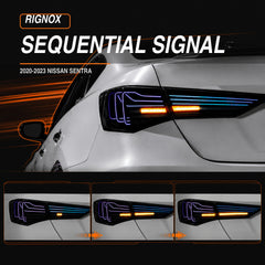 2020-2025 Nissan Sentra Sequential LED Tail Lights — rgblaser line sequential sequential signal14 - T-SEN20-SRGB