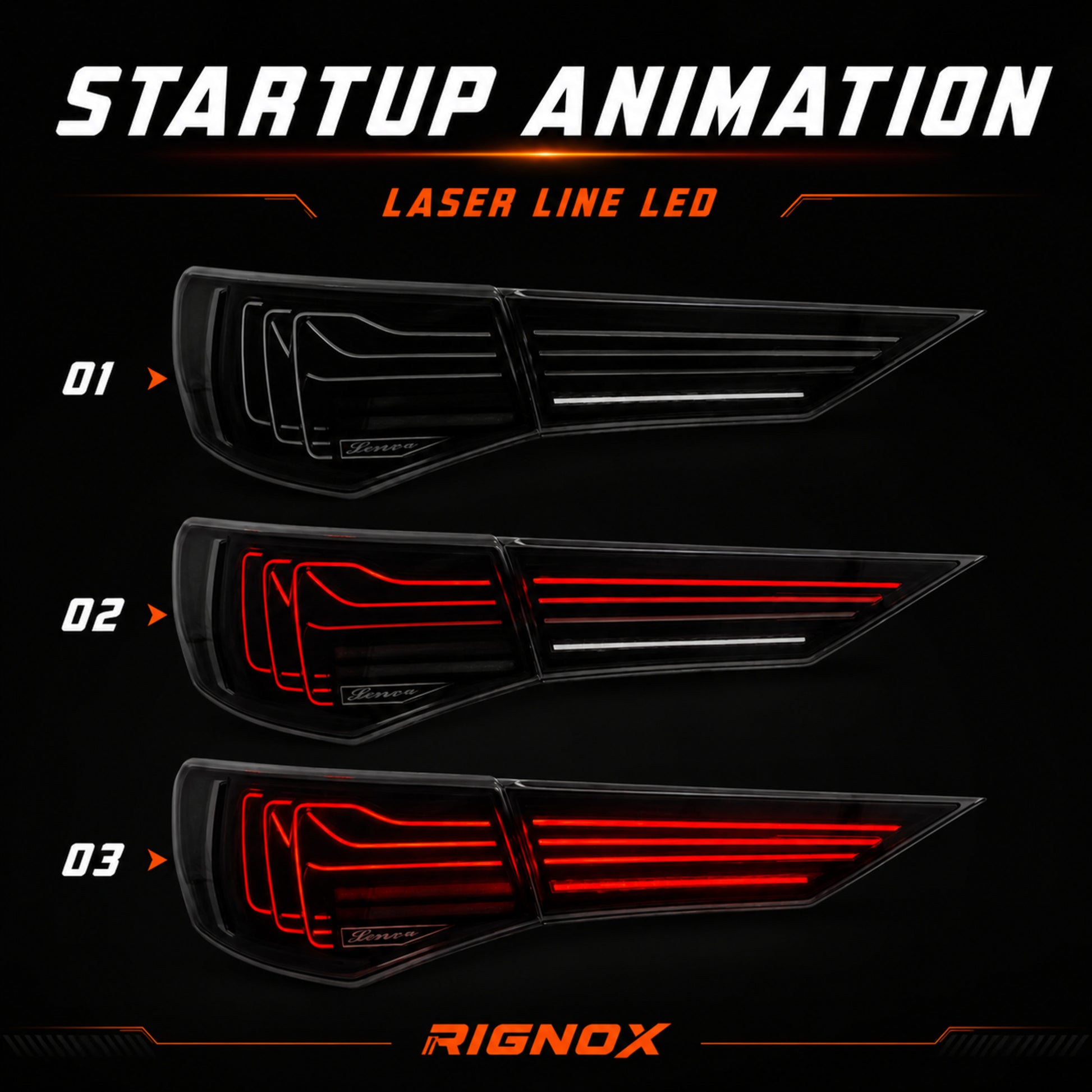 2020-2025 Nissan Sentra Sequential LED Tail Lights — smoke white laser line startup animation - T-SEN20-SW
