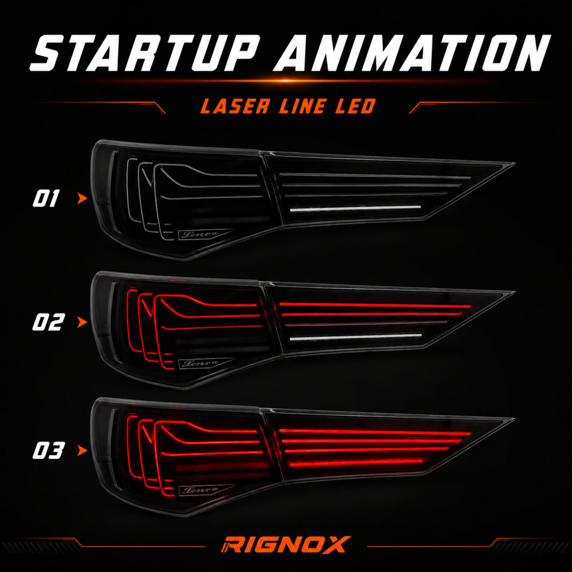 2020-2025 Nissan Sentra Sequential LED Tail Lights — smoke white laser line startup animation - T-SEN20-SW