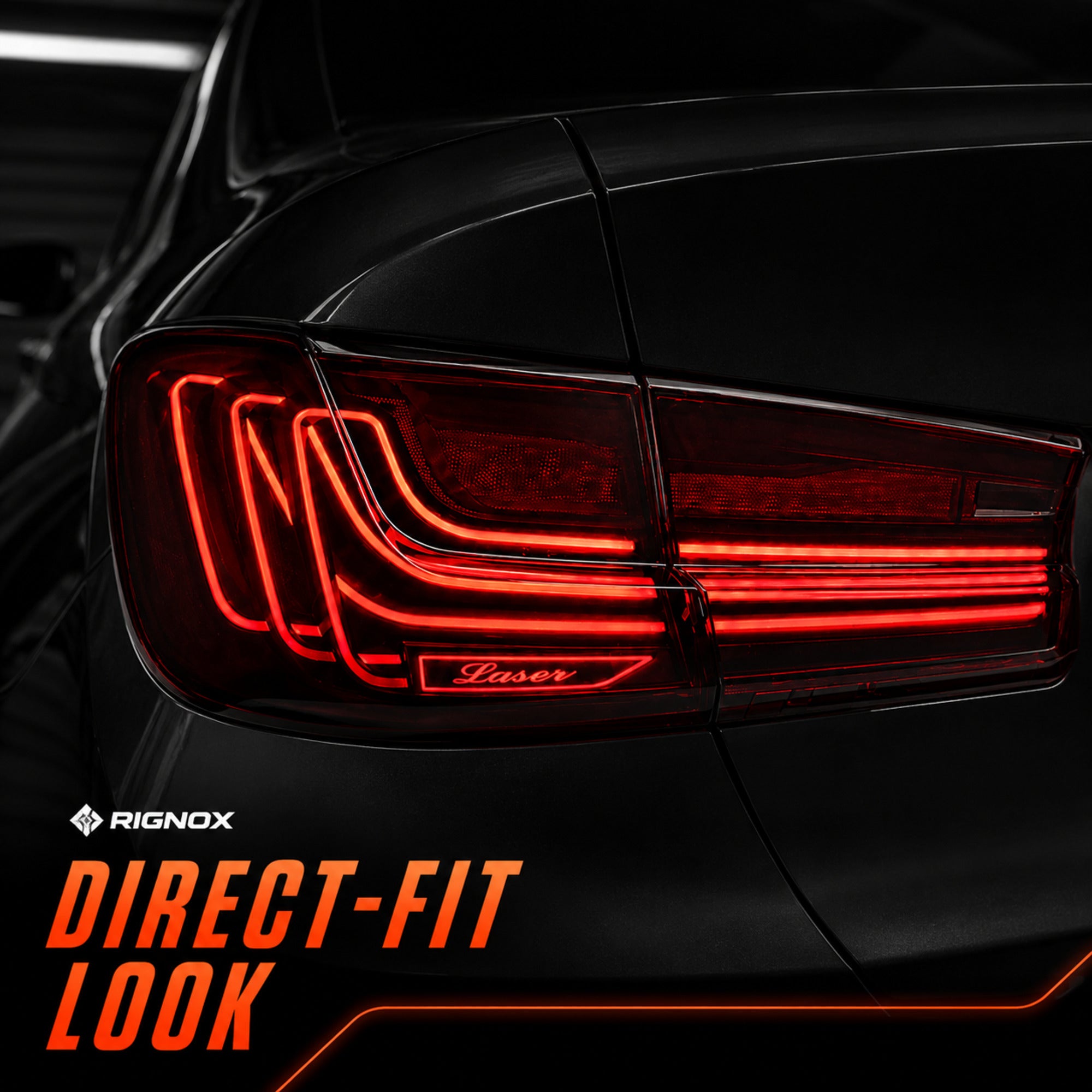 2019-2025 BMW 3 Series G20/G28/G80 M3 Sequential LED Tail Lights — clear red installed detail - T-3G20-RR