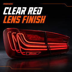 2019-2025 BMW 3 Series G20/G28/G80 M3 Sequential LED Tail Lights — clear red lens finish detail - T-3G20-RR