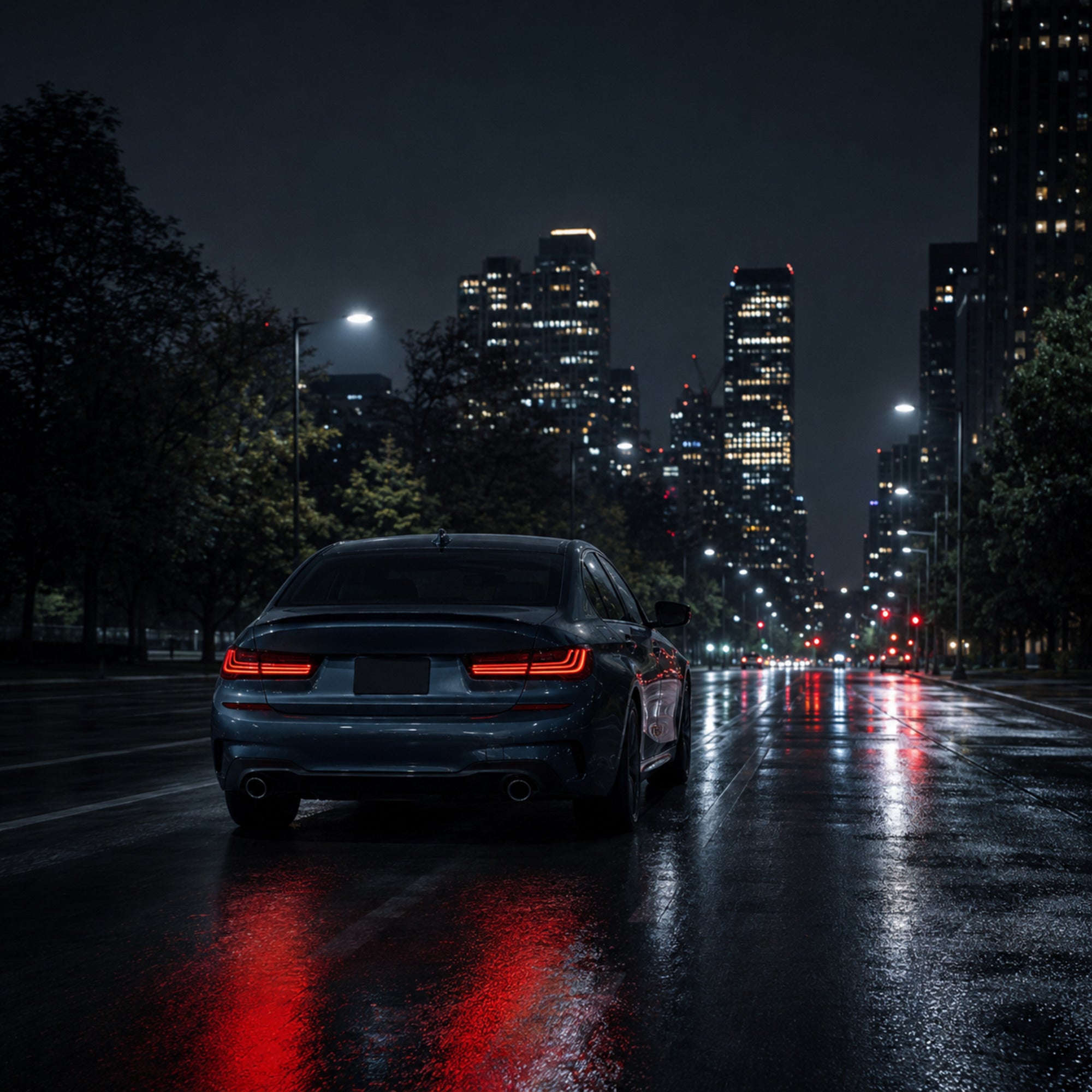2019-2025 BMW 3 Series G20/G28/G80 M3 Sequential LED Tail Lights — clear red night distance rear - T-3G20-RR