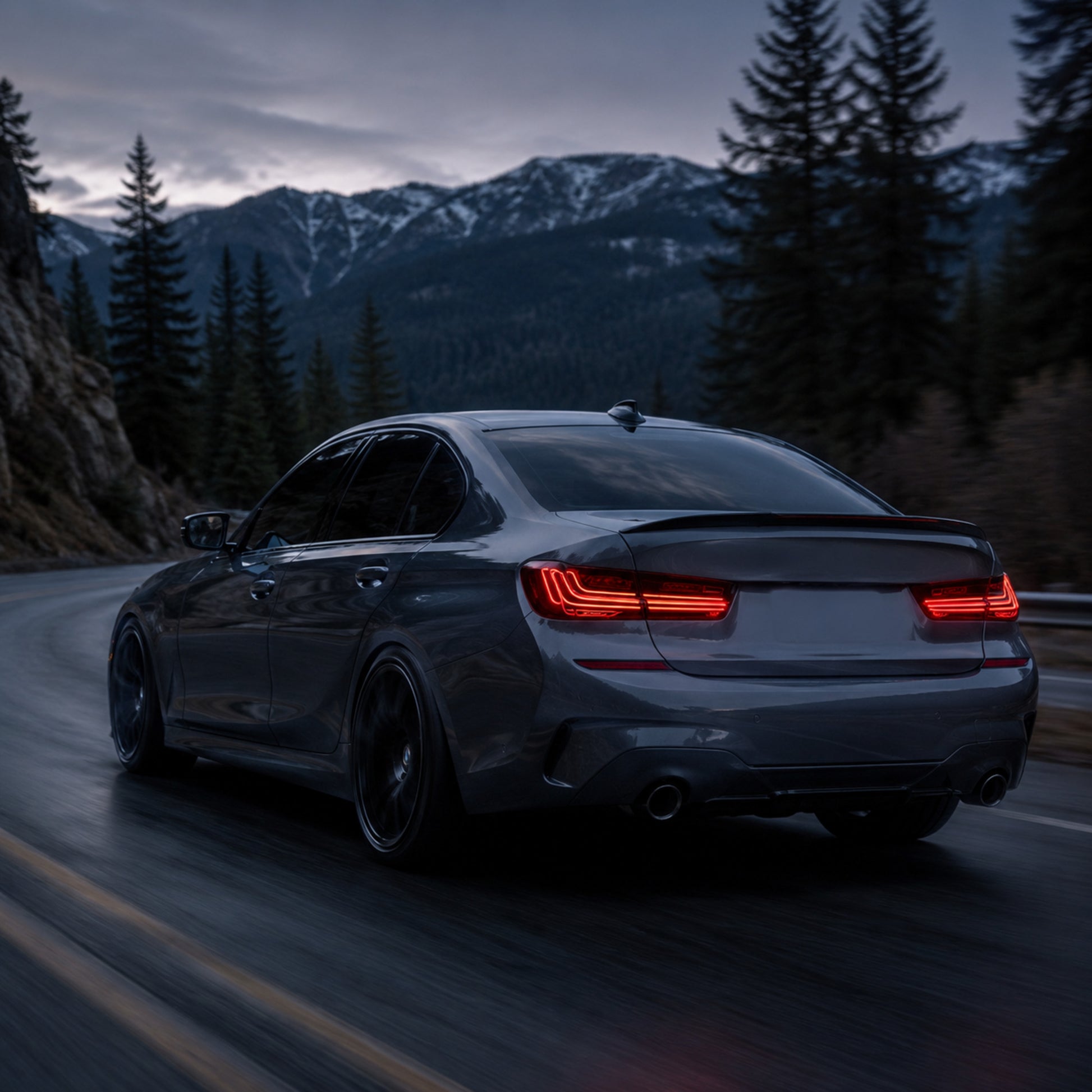 2019-2025 BMW 3 Series G20/G28/G80 M3 Sequential LED Tail Lights — clear red side rear45 - T-3G20-RR