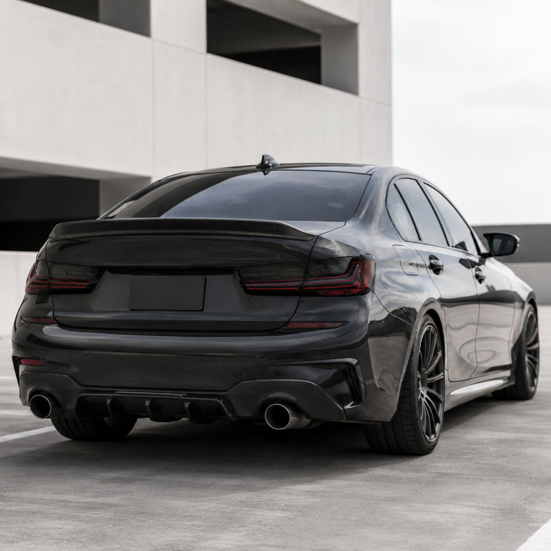2019-2025 BMW 3 Series G20/G28/G80 M3 Sequential LED Tail Lights — smoke red daytime unlit rear - T-3G20-SR