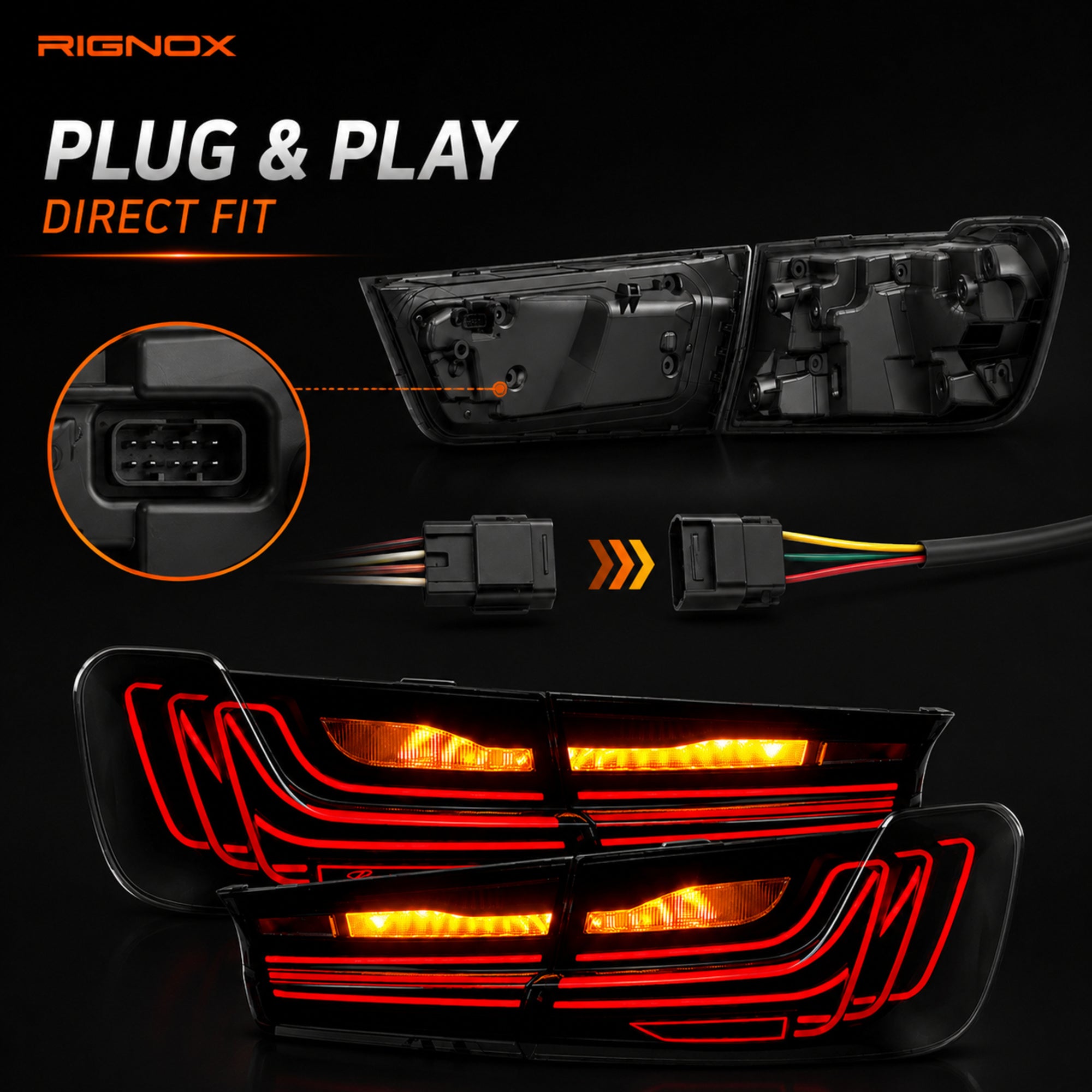 2019-2025 BMW 3 Series G20/G28/G80 M3 Sequential LED Tail Lights — smoke red plug play install - T-3G20-SR